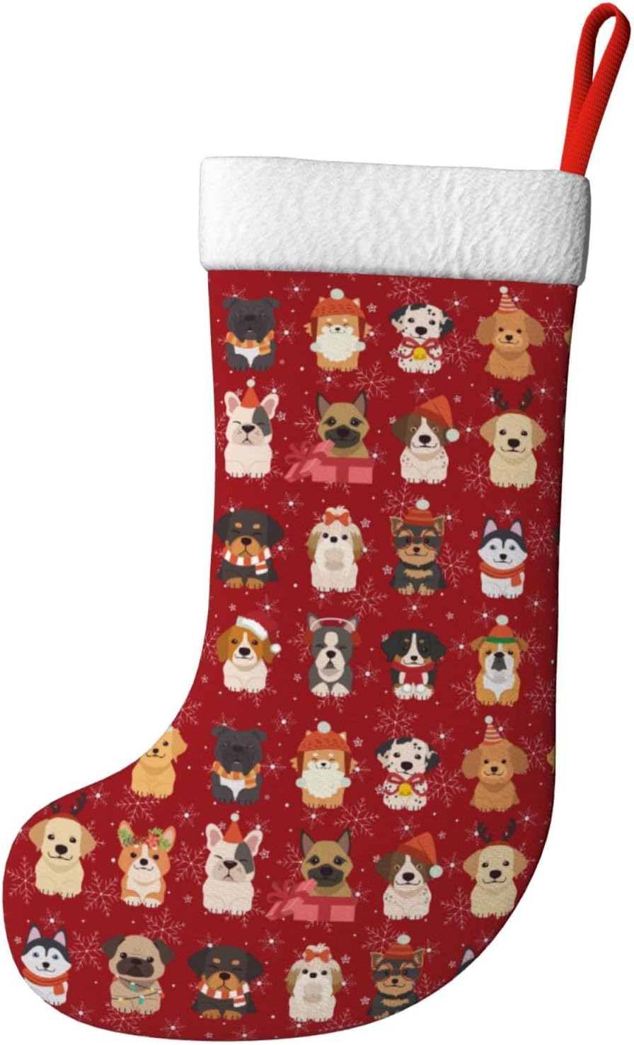 Cute Christmas Dogs Christmas  - Christmas Stocking Hanging ulasan dan harga