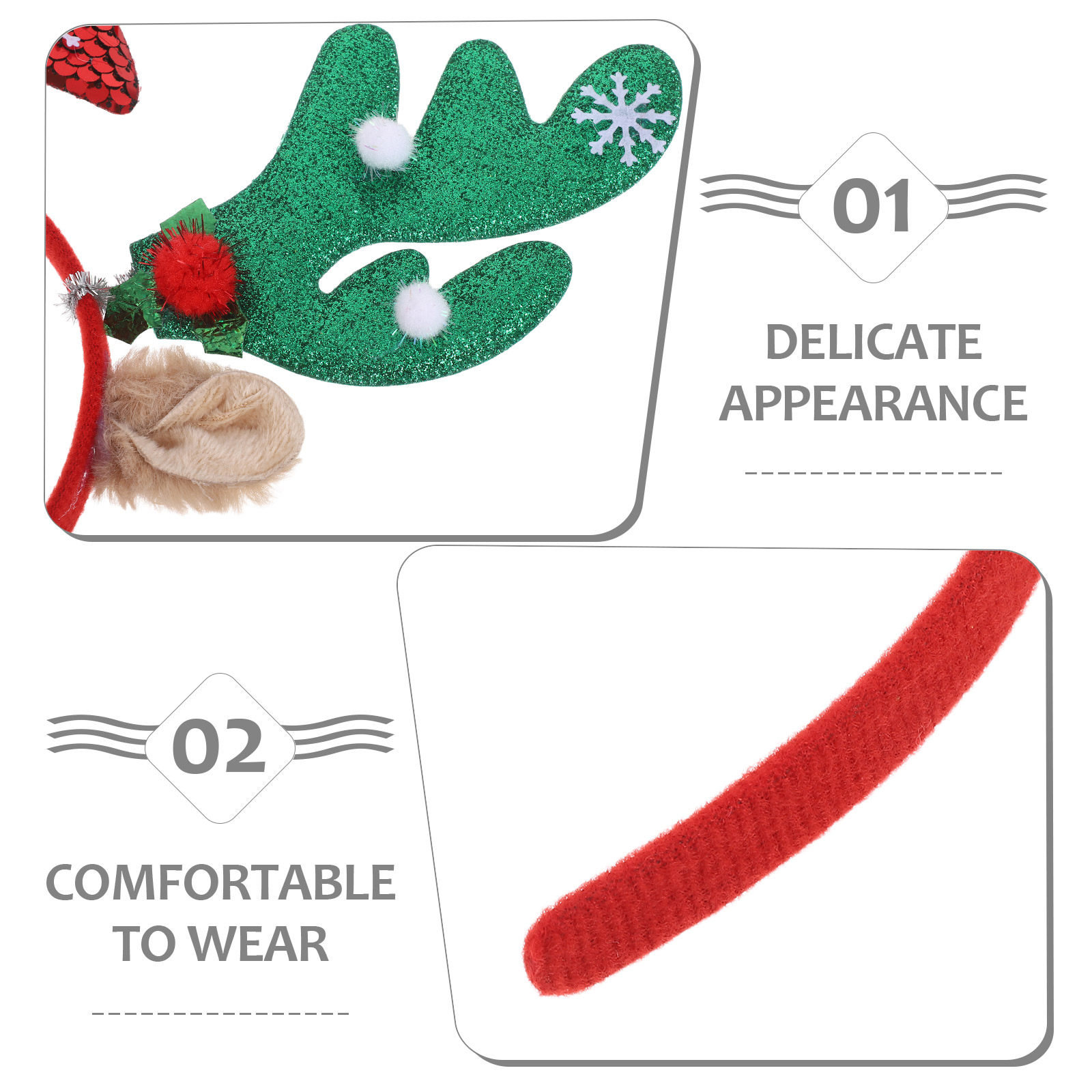 2Pcs Cute Reindeer Headband De - Reindeer Antlers Headband ulasan dan harga