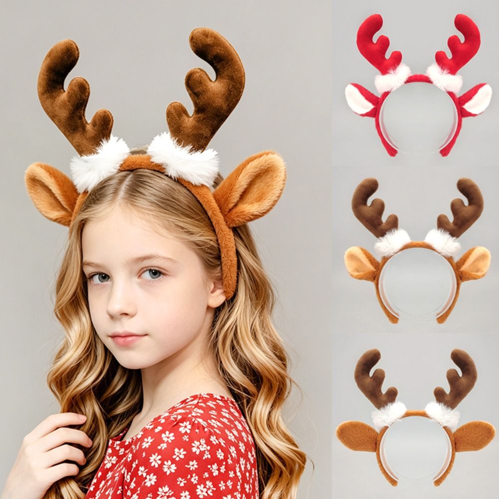 Realistic Antler Headband Cute - Reindeer Antlers Headband ulasan dan harga