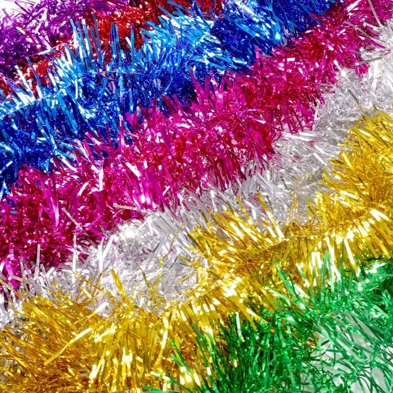 1.5/30M Colorful Christmas Rib - Tinsel Garland Decoration ulasan dan harga