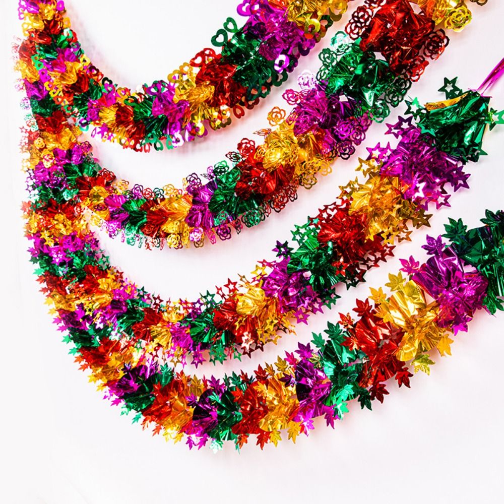 3D Christmas Foil Garlands DIY - Tinsel Garland Decoration ulasan dan harga