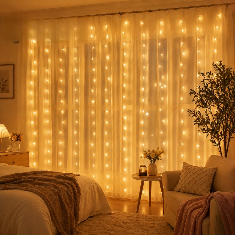 3/4/6m Curtain LED String Ligh - Led Fairy String Lights ulasan dan harga