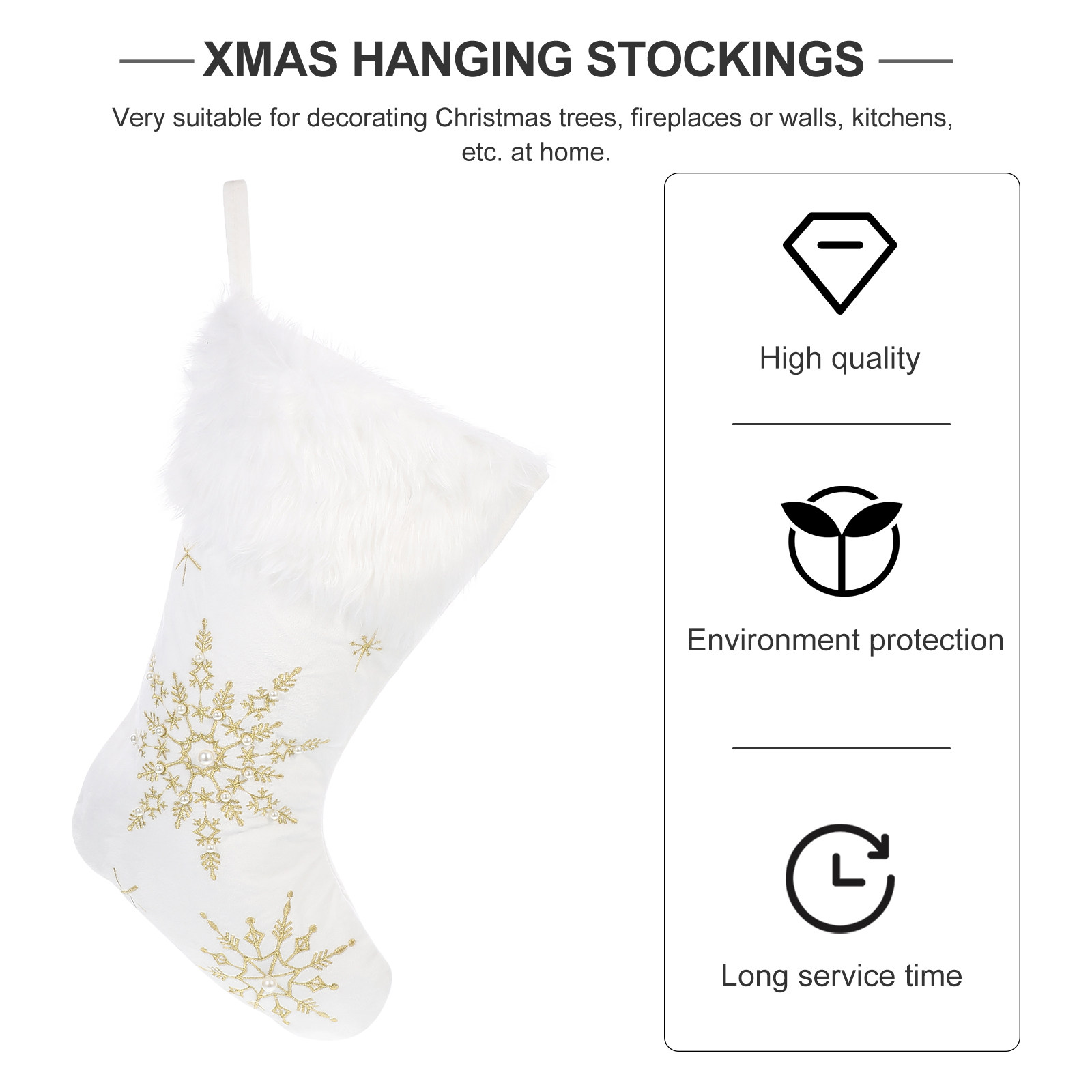 1Pcs Xmas Sock Decor Hanging P - Christmas Stocking Hanging ulasan dan harga