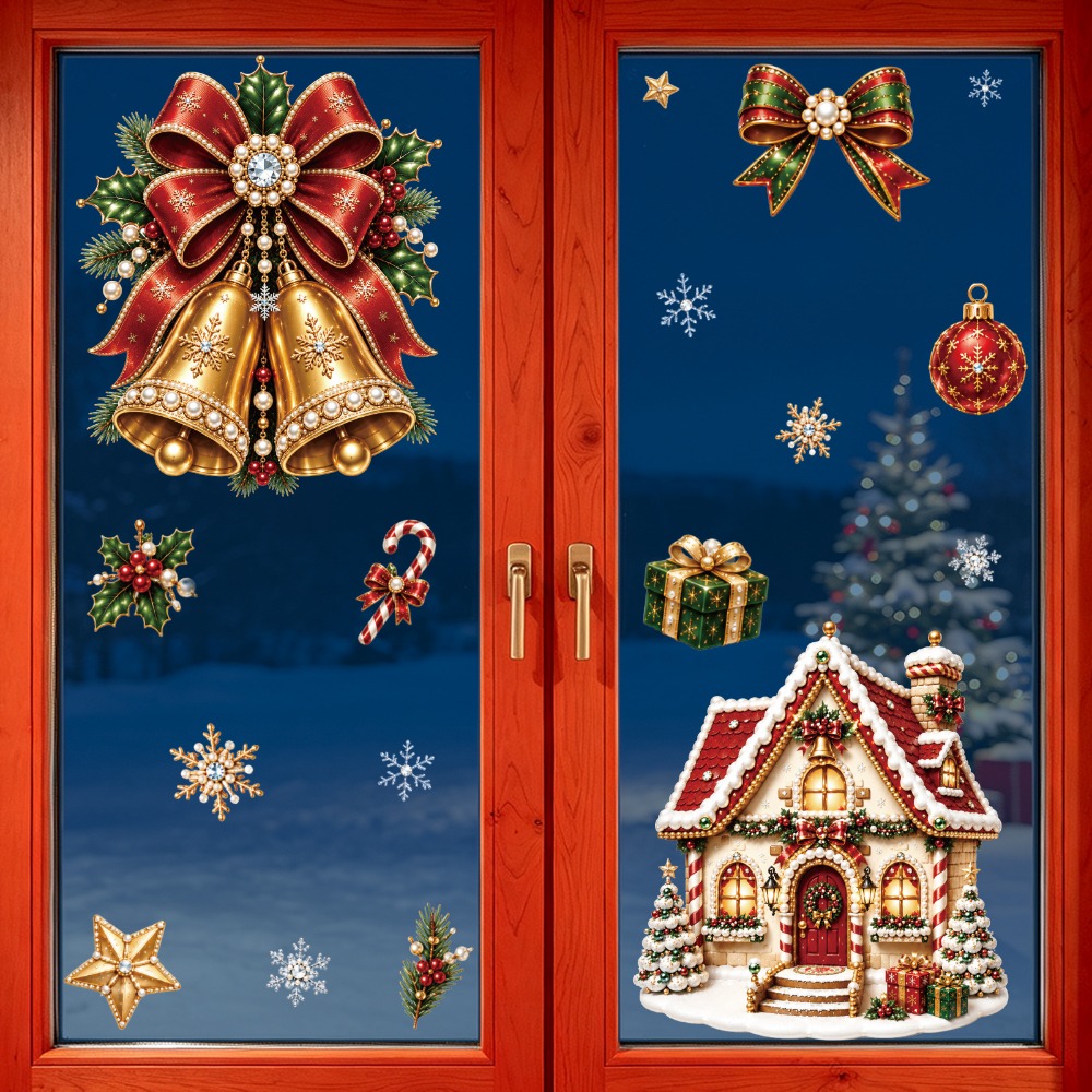 Christmas 2027 New Window Stic - Snowflake Window Decal ulasan dan harga