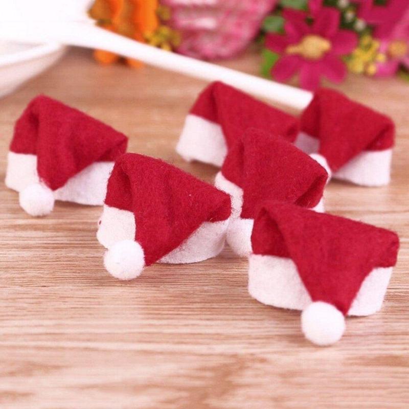 NEW 30 PCS Mini Christmas Sant - Santa Hat Plush ulasan dan harga