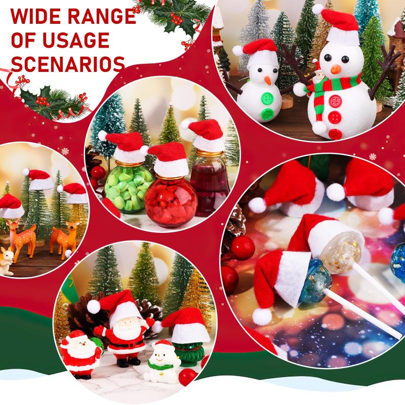 NEW 30 PCS Mini Christmas Sant - Santa Hat Plush ulasan dan harga