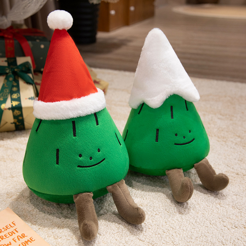 2026 Cartoon Christmas Tree Pl - Santa Hat Plush ulasan dan harga