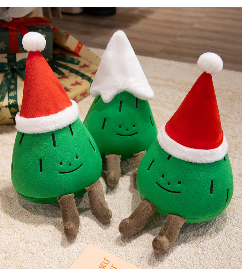 2026 Cartoon Christmas Tree Pl - Santa Hat Plush ulasan dan harga