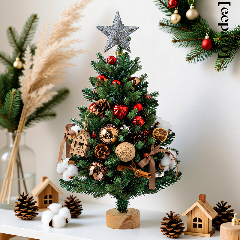 Mini Artificial Tabletop Chris - Star Tree Topper ulasan dan harga